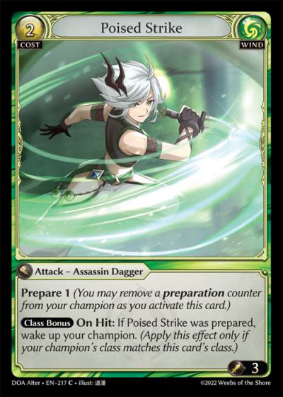 Poised Strike DOA Alter-EN-217-Normal-Common (C) - Dawn of Ashes Alter Edition - Grand Archive Card