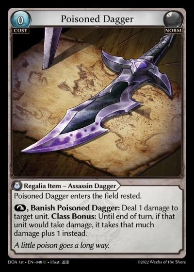 Poisoned Dagger DOA 1st-EN-048-Normal-Uncommon (U) - Dawn of Ashes First Edition - Grand Archive Card