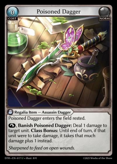 Poisoned Dagger DTR-EN-017-Normal-Uncommon (U) - Distorted Reflections - Grand Archive Card