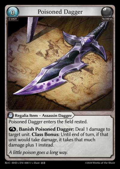 Poisoned Dagger ReC-SHD-EN-008-Normal-Uncommon (U) - Re:Collection Shadowdancer - Grand Archive Card