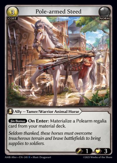 Pole-armed Steed AMB Alter-EN-245-Foil-Rare (R) - Mortal Ambition Alter Edition - Grand Archive Card