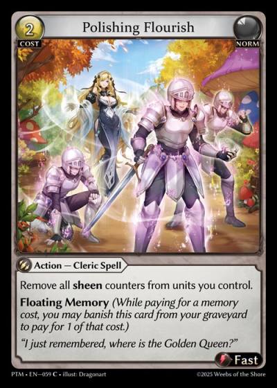Polishing Flourish PTM-EN-059-Foil-Common (C) - Phantom Monarchs - Grand Archive Card