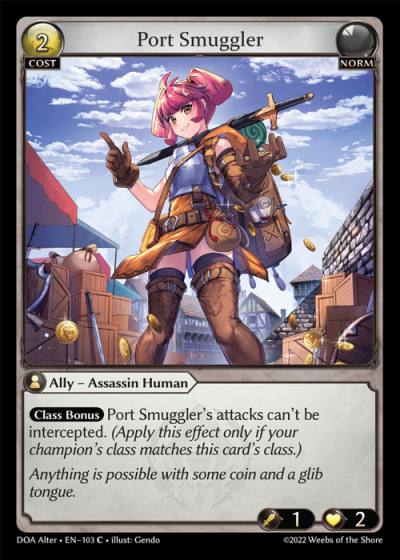 Port Smuggler DOA Alter-EN-103-Normal-Common (C) - Dawn of Ashes Alter Edition - Grand Archive Card