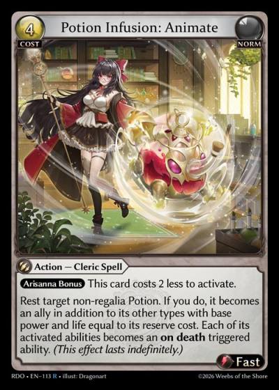 Potion Infusion: Animate RDO-EN-113-Foil-Rare (R) - Radiant Origins - Grand Archive Card
