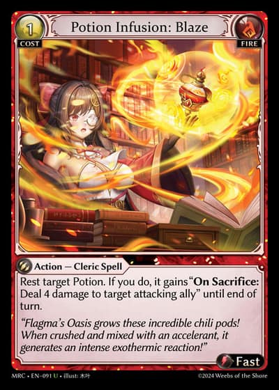 Potion Infusion: Blaze MRC-EN-091-Foil-Uncommon (U) - Mercurial Heart - Grand Archive Card