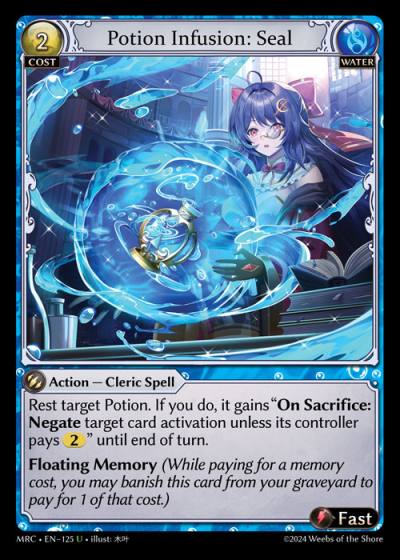 Potion Infusion: Seal MRC-EN-125-Normal-Uncommon (U) - Mercurial Heart - Grand Archive Card