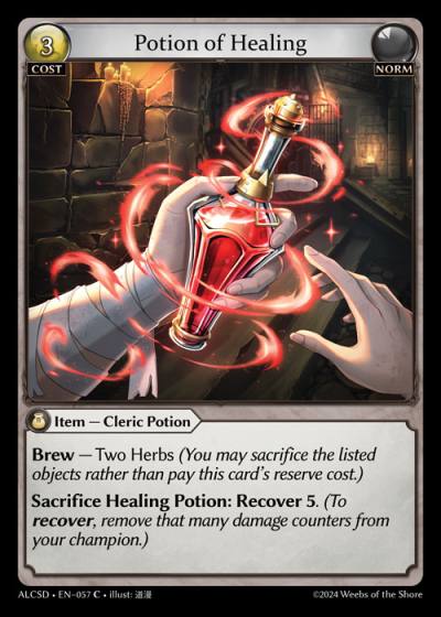 Potion of Healing ALCSD-EN-057-Normal-Common (C) - Alchemical Revolution Starter Decks - Grand Archive Card