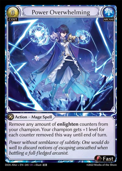 Power Overwhelming DOA Alter-EN-245-Foil-Super Rare (SR) - Dawn of Ashes Alter Edition - Grand Archive Card