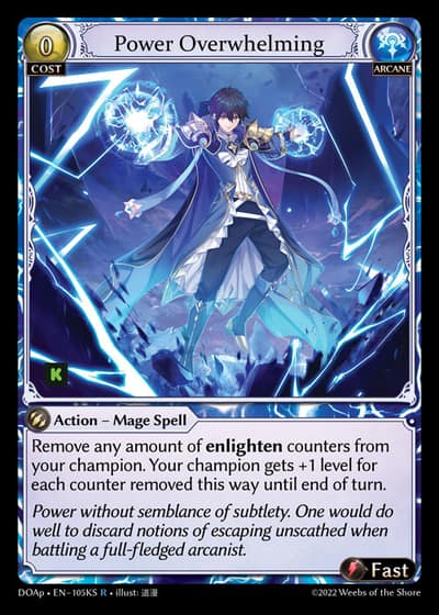 Power Overwhelming DOAp-EN-105KS-Normal-Rare (R) - Dawn of Ashes Prelude - Grand Archive Card
