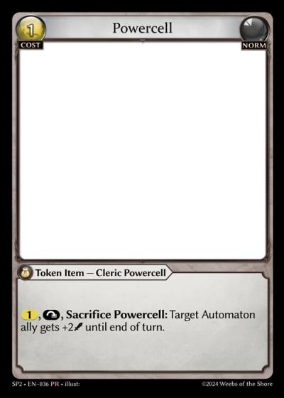 Powercell SP2-EN-036-Normal-Promotional Rare (PR) - Supporter Pack 2 - Grand Archive Card