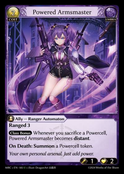 Powered Armsmaster MRC-EN-185-Foil-Uncommon (U) - Mercurial Heart - Grand Archive Card