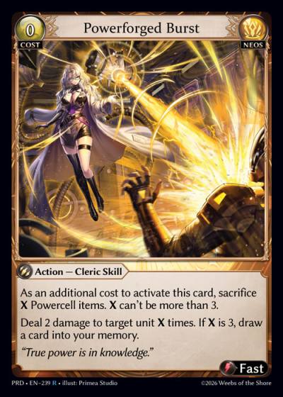 Powerforged Burst PRD-EN-239-Foil-Rare (R) - .asphodel/paradise - Grand Archive Card