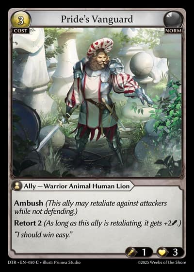 Pride's Vanguard DTR-EN-080-Foil-Common (C) - Distorted Reflections - Grand Archive Card