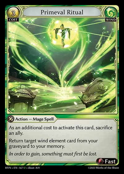 Primeval Ritual HVN-EN-167-Foil-Uncommon (U) - Abyssal Heaven - Grand Archive Card