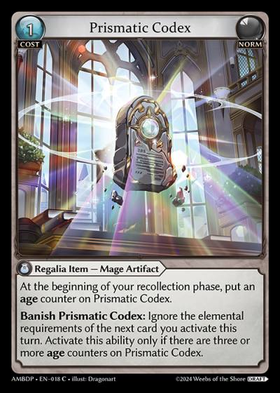 Prismatic Codex AMBDP-EN-018-Normal-Common (C) - Mortal Ambition Draft Pack - Grand Archive Card