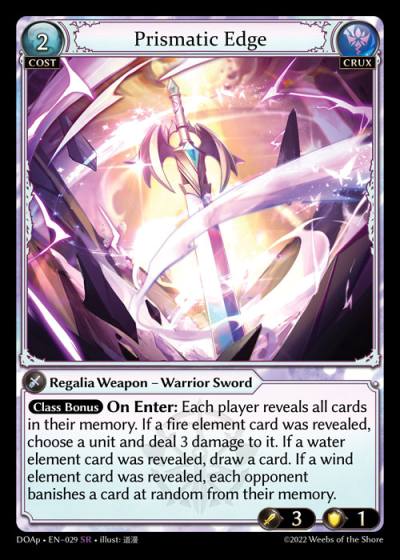 Prismatic Edge DOAp-EN-029-Normal-Super Rare (SR) - Dawn of Ashes Prelude - Grand Archive Card