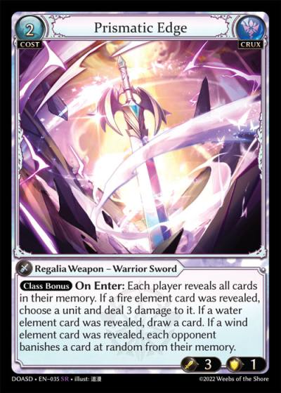 Prismatic Edge DOASD-EN-035-Normal-Super Rare (SR) - Dawn of Ashes Starter Decks - Grand Archive Card