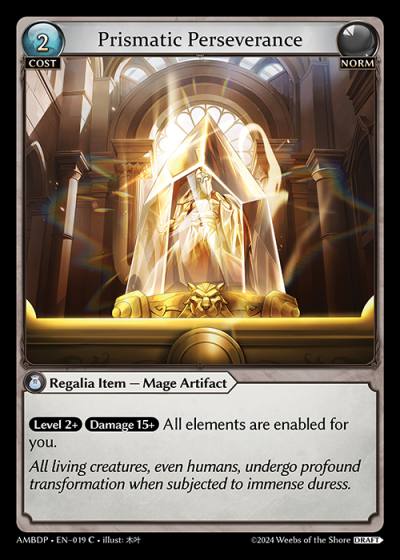 Prismatic Perseverance AMBDP-EN-019-Normal-Common (C) - Mortal Ambition Draft Pack - Grand Archive Card