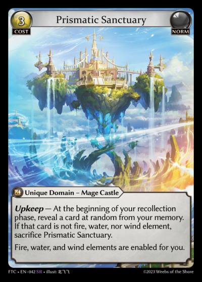 Prismatic Sanctuary FTC-EN-042-Normal-Super Rare (SR) - Fractured Crown - Grand Archive Card