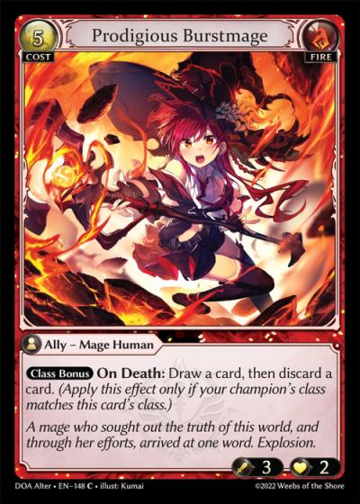 Prodigious Burstmage DOA Alter-EN-148-Normal-Common (C) - Dawn of Ashes Alter Edition - Grand Archive Card