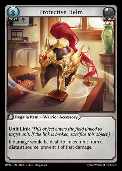 Protective Helm HVN-EN-016-Foil-Uncommon (U) - Abyssal Heaven - Grand Archive Card