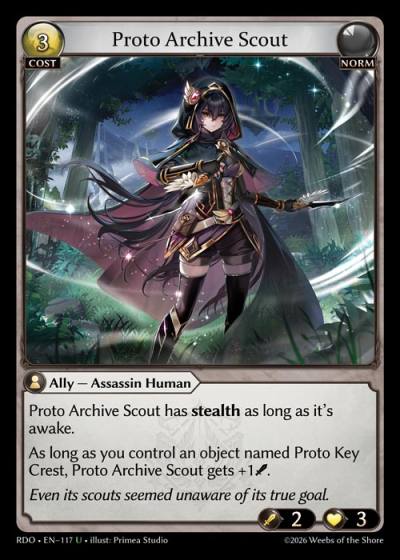 Proto Archive Scout RDO-EN-117-Foil-Uncommon (U) - Radiant Origins - Grand Archive Card