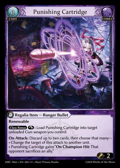 Punishing Cartridge MRC Alter-EN-204-Foil-Super Rare (SR) - Mercurial Heart Alter Edition - Grand Archive Card