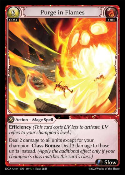 Purge in Flames DOA Alter-EN-149-Normal-Uncommon (U) - Dawn of Ashes Alter Edition - Grand Archive Card