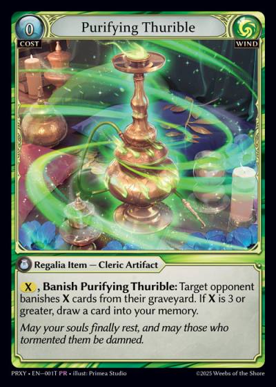 Purifying Thurible PRXY-EN-001T-Normal-Promotional Rare (PR) - Proxia's Vault - Grand Archive Card