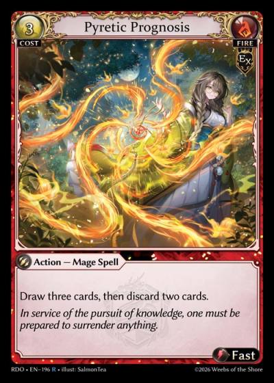 Pyretic Prognosis RDO-EN-196-Foil-Rare (R) - Radiant Origins - Grand Archive Card