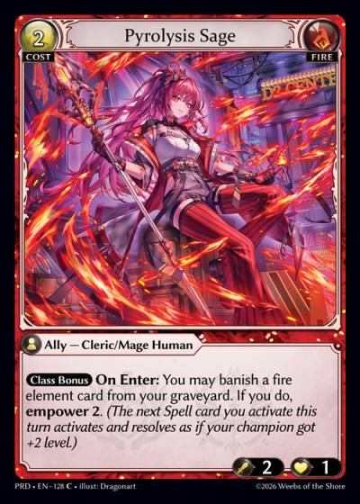 Pyrolysis Sage PRD-EN-128-Foil-Common (C) - .asphodel/paradise - Grand Archive Card