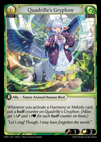 Quadrille's Gryphon DTR-EN-186-Foil-Common (C) - Distorted Reflections - Grand Archive Card