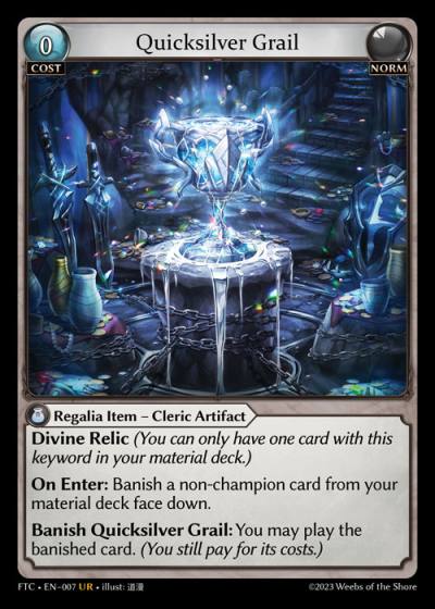 Quicksilver Grail FTC-EN-007-Normal-Ultra Rare (UR) - Fractured Crown - Grand Archive Card