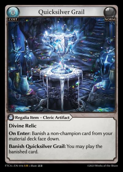 Quicksilver Grail FTCA-EN-016-Normal-Ultra Rare (UR) - Fractured Crown: Armaments - Grand Archive Card