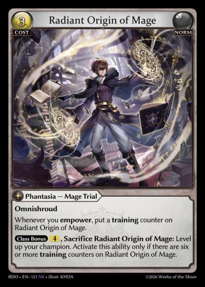Radiant Origin of Mage RDO-EN-121-Foil-Super Rare (SR) - Radiant Origins - Grand Archive Card