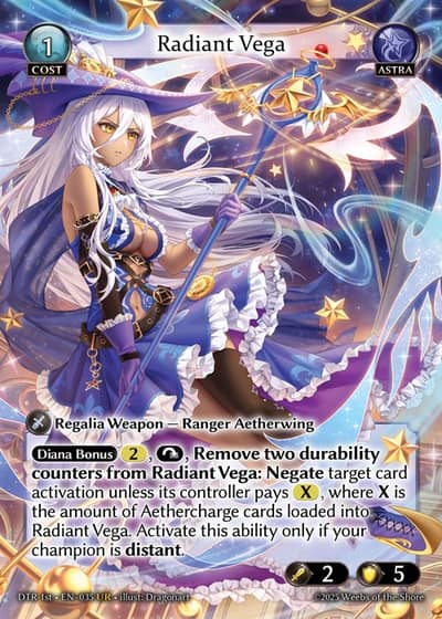 Radiant Vega DTR 1st-EN-035-Foil-Ultra Rare (UR) - Distorted Reflections First Edition - Grand Archive Card