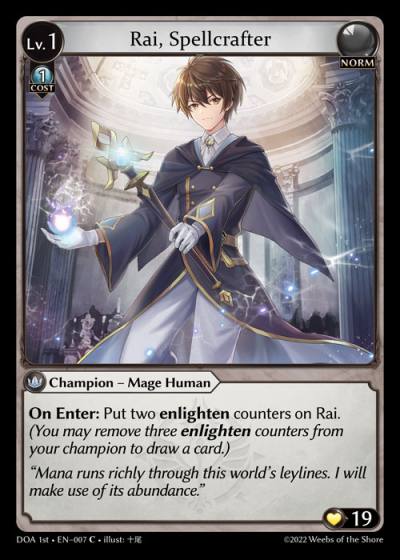 Rai, Spellcrafter DOA 1st-EN-007-Foil-Common (C) - Dawn of Ashes First Edition - Grand Archive Card