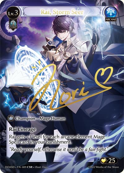 Rai, Storm Seer DOASD-EN-009-Foil-Collector Super Rare (CSR) - Dawn of Ashes Starter Decks - Grand Archive Card