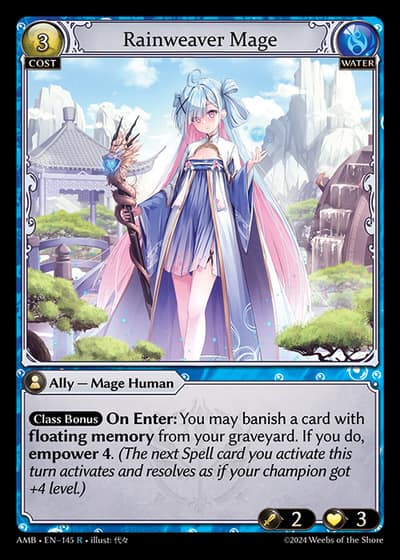 Rainweaver Mage AMB-EN-145-Foil-Rare (R) - Mortal Ambition - Grand Archive Card