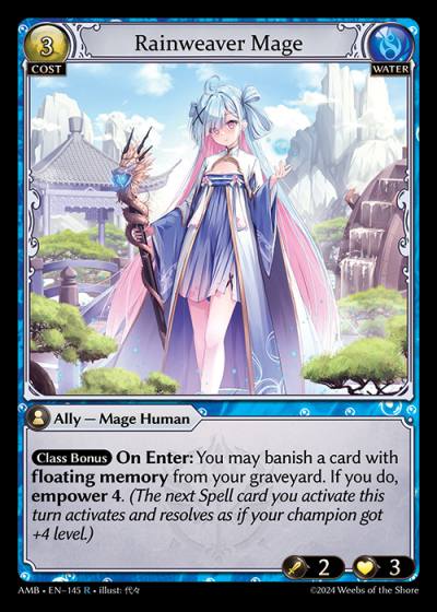 Rainweaver Mage AMB-EN-145-Normal-Rare (R) - Mortal Ambition - Grand Archive Card