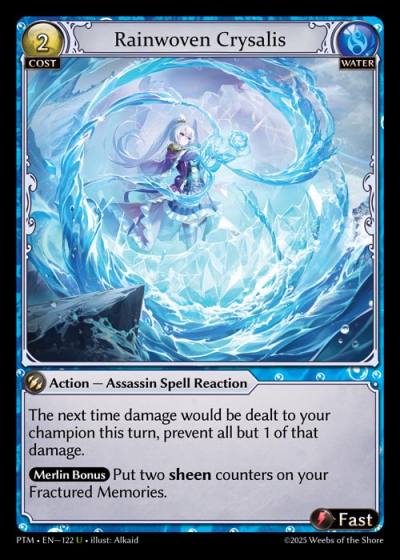 Rainwoven Crysalis PTM-EN-122-Foil-Uncommon (U) - Phantom Monarchs - Grand Archive Card