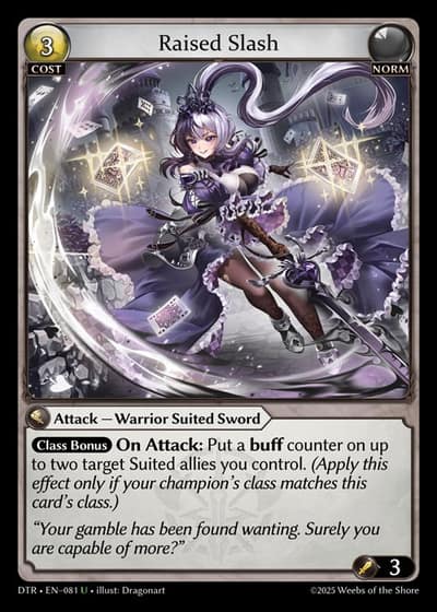 Raised Slash DTR-EN-081-Foil-Uncommon (U) - Distorted Reflections - Grand Archive Card