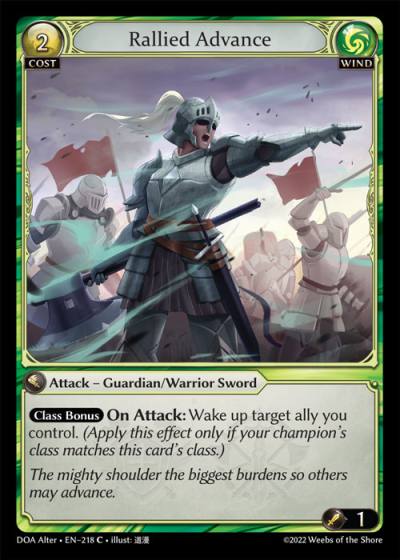 Rallied Advance DOA Alter-EN-218-Normal-Common (C) - Dawn of Ashes Alter Edition - Grand Archive Card