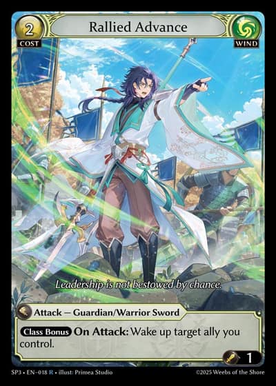 Rallied Advance SP3-EN-018-Foil-Rare (R) - Supporter Pack 3 - Grand Archive Card