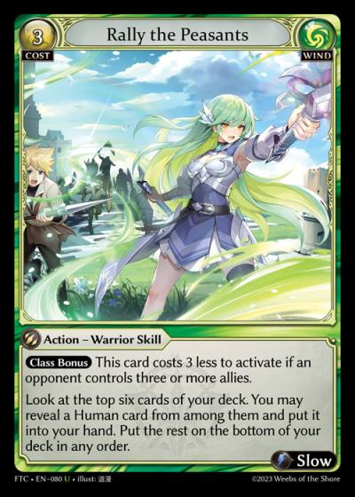 Rally the Peasants FTC-EN-080-Foil-Uncommon (U) - Fractured Crown - Grand Archive Card