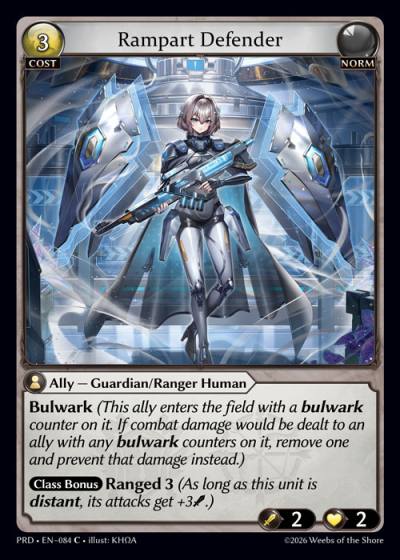 Rampart Defender PRD-EN-084-Foil-Common (C) - .asphodel/paradise - Grand Archive Card