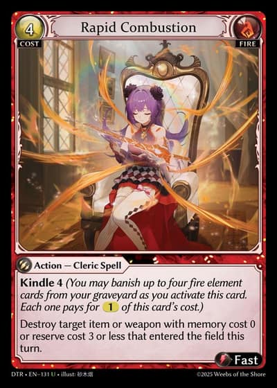 Rapid Combustion DTR-EN-131-Foil-Uncommon (U) - Distorted Reflections - Grand Archive Card