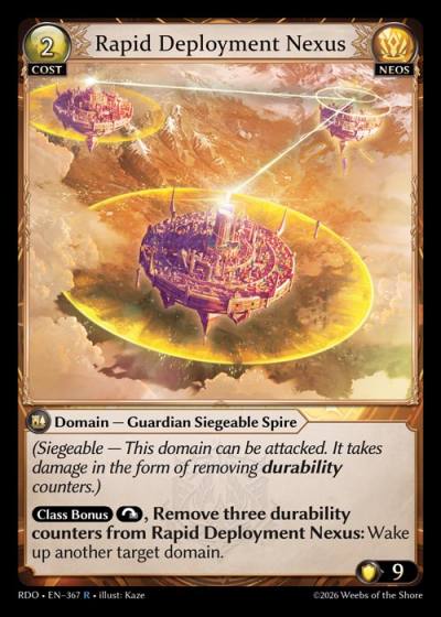 Rapid Deployment Nexus RDO-EN-367-Foil-Rare (R) - Radiant Origins - Grand Archive Card