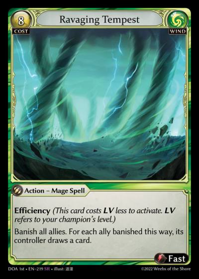 Ravaging Tempest DOA 1st-EN-219-Normal-Super Rare (SR) - Dawn of Ashes First Edition - Grand Archive Card
