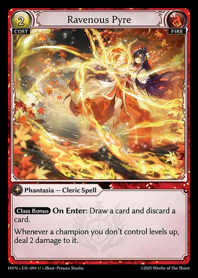 Ravenous Pyre HVN-EN-094-Foil-Uncommon (U) - Abyssal Heaven - Grand Archive Card